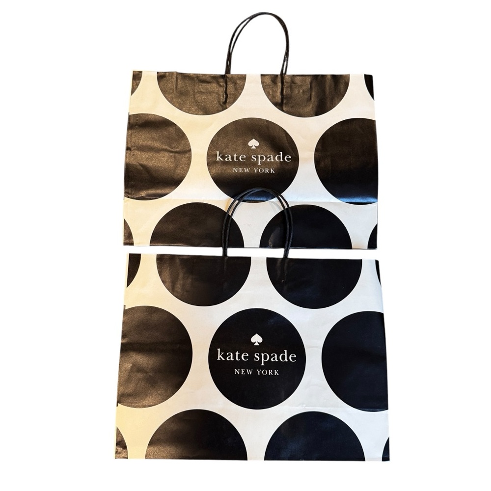 Kate Spade Black and White Polka Dot paper Shopping Bag